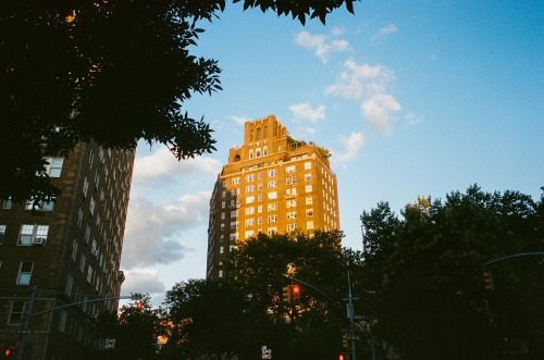 jordanxavr:nyc sunset as seen from highline &amp; greenwich.kodak gold 200 [canon ae-1 program]n