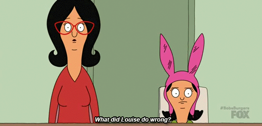 therabbitears:  “What you did was wrong. But I don’t want you getting the idea