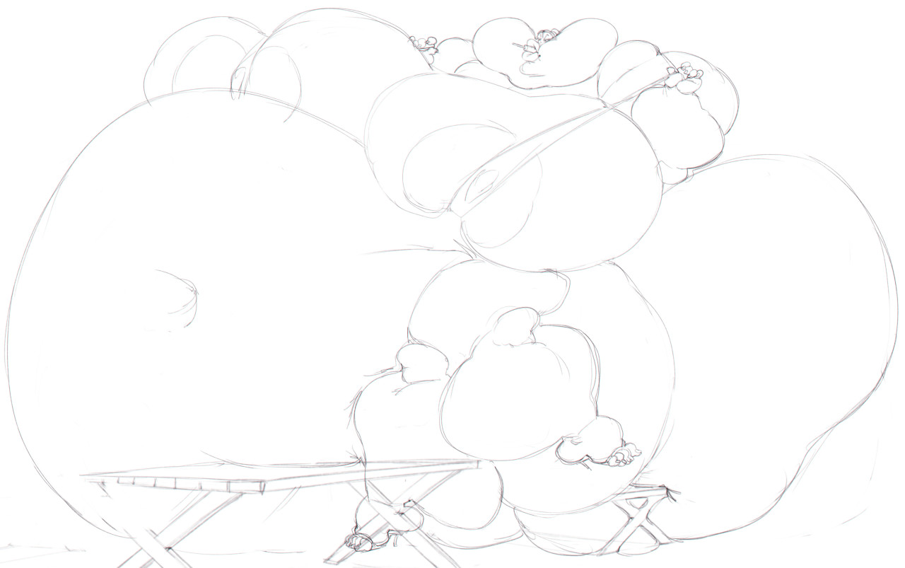 ffuffle:  Midori and Clara in all sizes. Starting from huge, to freaking huge. 
