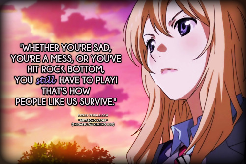 Frases de Anime ツ - ⁣Personaje: Kaori Miyazono⠀⠀⠀ Anime: Shigatsu wa Kimi  no Uso (Your Lie in April)⠀⠀⠀ ⠀⠀⠀ ⠀⠀ frase aportada por @senshiroking14⠀ ⠀  ⠀ 👉Podés pedir el personaje que quieras