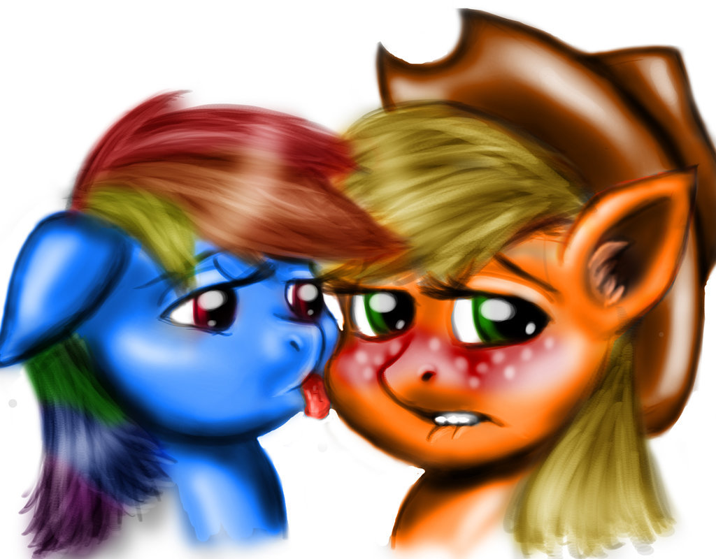 fuckyeahappledash:  Appledash lick by death-is-death  x3!