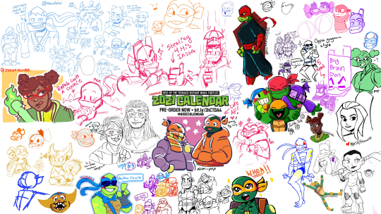 kal-zoni:    Here’s are the two canvases from today’s 2021 Rise Calendar Drawpile!!