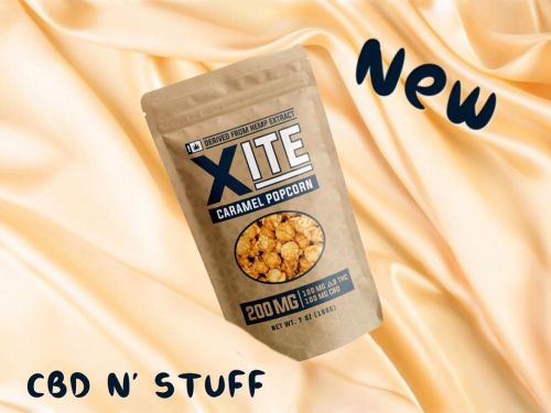 Xite D9 Carmel Popcorn In store only 200 MG Per Bag: 100 MG Delta 9 THC | 100 MG CBD Our classic Car