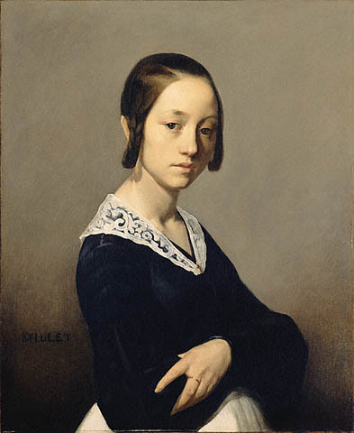 artist-millet:Louise-Antoinette Feuardent, 1841, Jean-Francois MilletMedium: oil,canvaswww.w