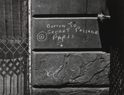 cavetocanvas:Helen Levitt, Untitled (Button to secret passage: Press), 1942