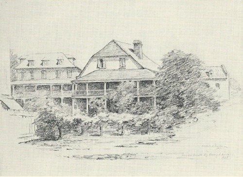 john-laurens: The House of Henry Laurens (1763-1914) Pencil drawing done by Alice R. H. Smith in 191