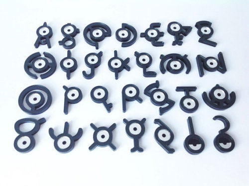 Pokemon Unown Magnets, All 28 Designs Available At Chinook Crafts etsy store you can get some nifty 