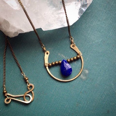 Lapis Lazuli + Brass | free shipping with code: CHRISTMASCOOKIES. . . #weathergirl #ladysmith #rsind