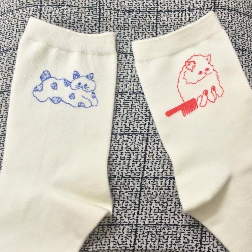 anccoo:“ CAT series ”comb cat embroidered knit capCAT print Socks and Tightsfor  pop-up shop “ NECOY