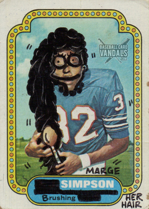 baseballcardvandals: Blue hair don’t care. Own this BCV Original. @mmmsimpsons @fyspringfield 