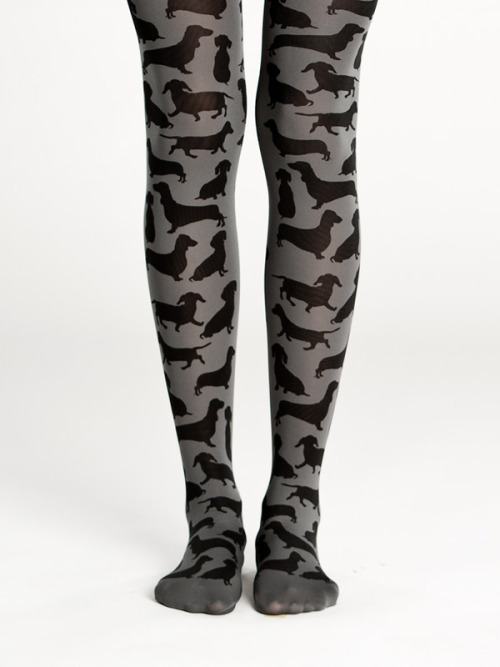 Dachshund tights by ViriveeHand printed superb quality tight with dachshund pattern.webshop - instag