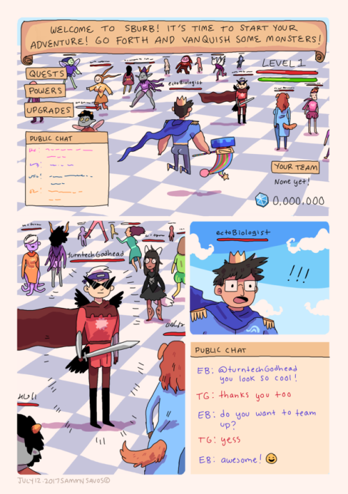 hamotzi:a comic about john and dave meeting through an mmorpg for a johndave fanzine!! check it out 