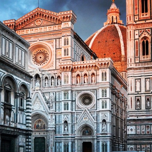 The Baptistry, Duomo and Campanile, Piazza Duomo #piazzaduomo #firenze #florence #duomo #baptistry #