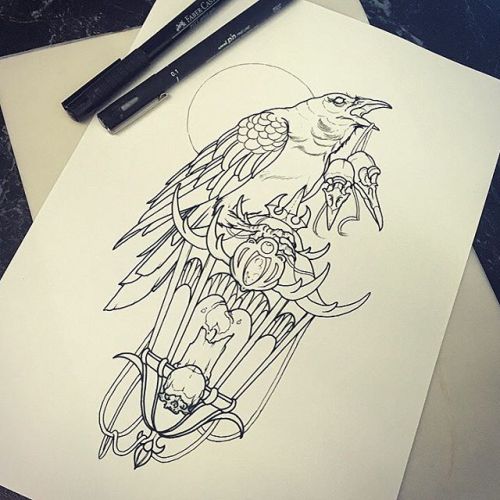 akostattoo:  Fun piece for tomorrow #tat #tattoo #tattoos #tattoosketch #tattoodesign #ink #inked #p