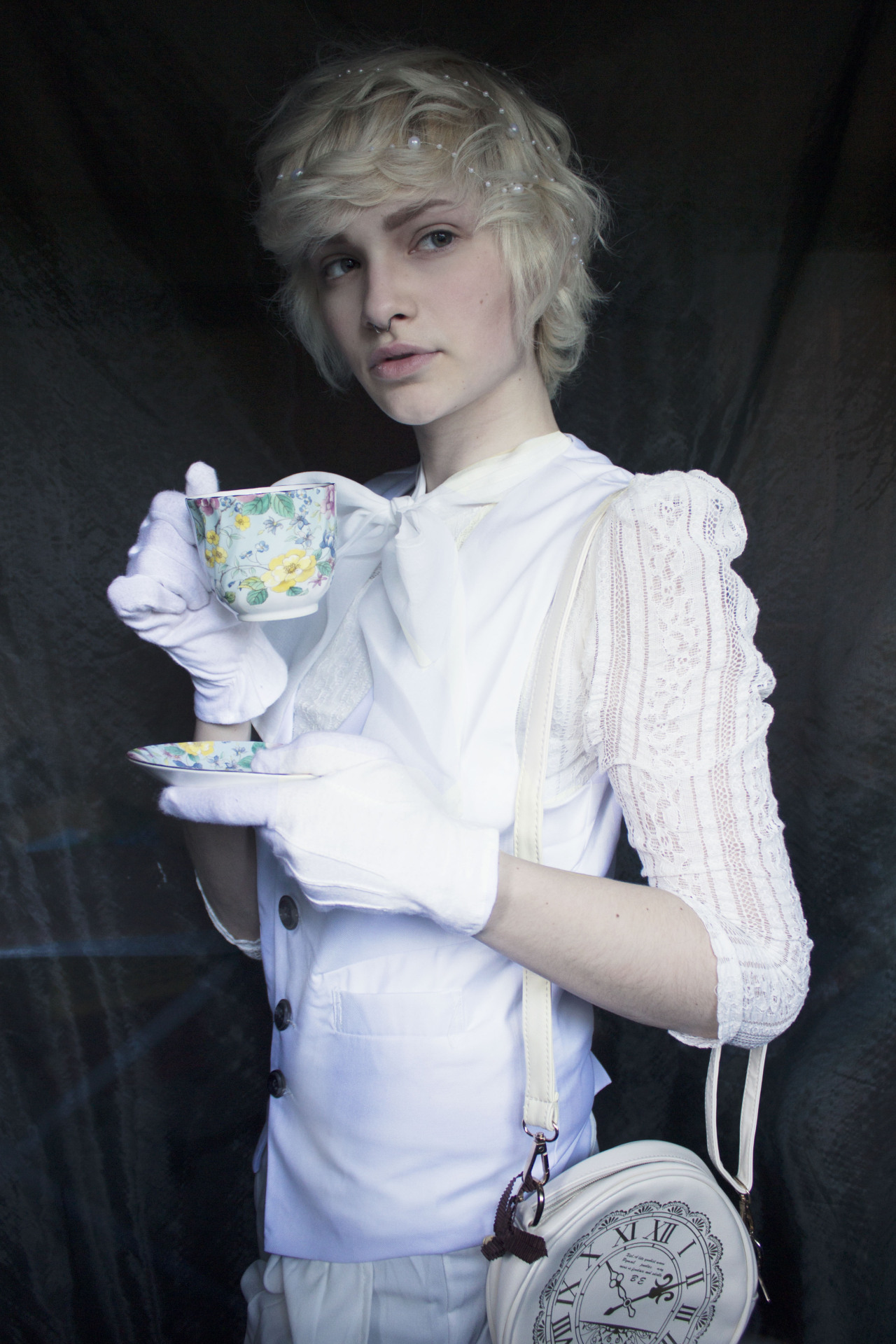 criedwolves:  criedwolves:  i was going for an alice in wonderland white rabbit inspired