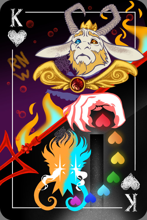 More updates on Undyne as Knight of Spades and Asgore as King of Hearts!Undyne is nearly done, only 