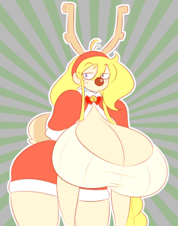 theycallhimcake:  Reindeer Cassie… thinks the outfit’s a bit much. Oh well!