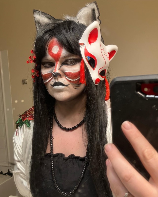 Kitsune makeup test for Halloween. 🥰🦊