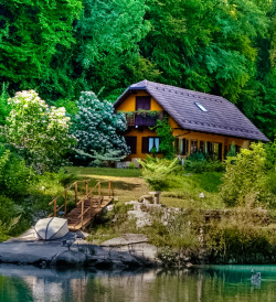 bluepueblo:  Lake House, Slovenia photo via