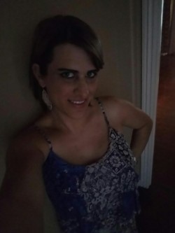 diaryofatransgenderwoman:  New dress and earrings… I’m feeling adorable tonight. Off to go have dinner with friends. :-)