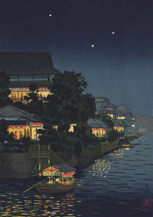 radstudies:  Tsuchiya Koitsu (Japanese, 1870-1949) - Yanagibashi / Sunset at Tomonotsu