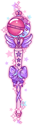 sugarcoatedunicorns:  Haven’t made any Sailor Moon wands in a while and I had a request to make a bi pride magical girl wand (without any yellow) so here’s Sailor Moon’s ‘Cutie Moon Rod’ in the pink/purple/blue colourway of the bi pride flag,