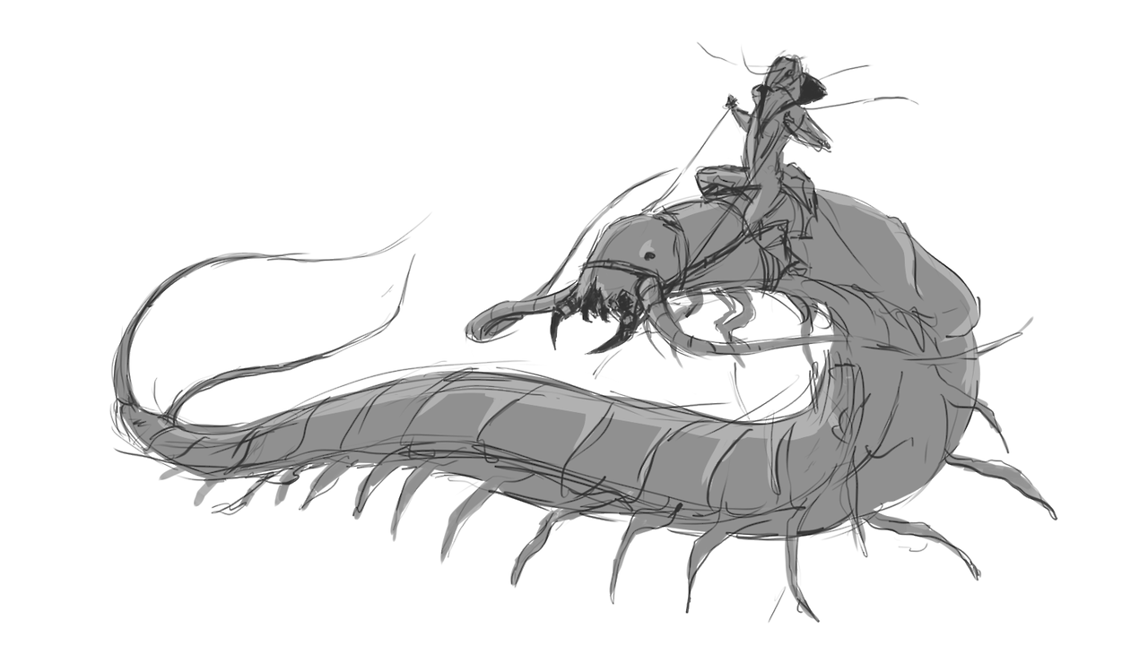 Slimy Centipede Rider And His Pet Slimy Centipede Rider And His Pet