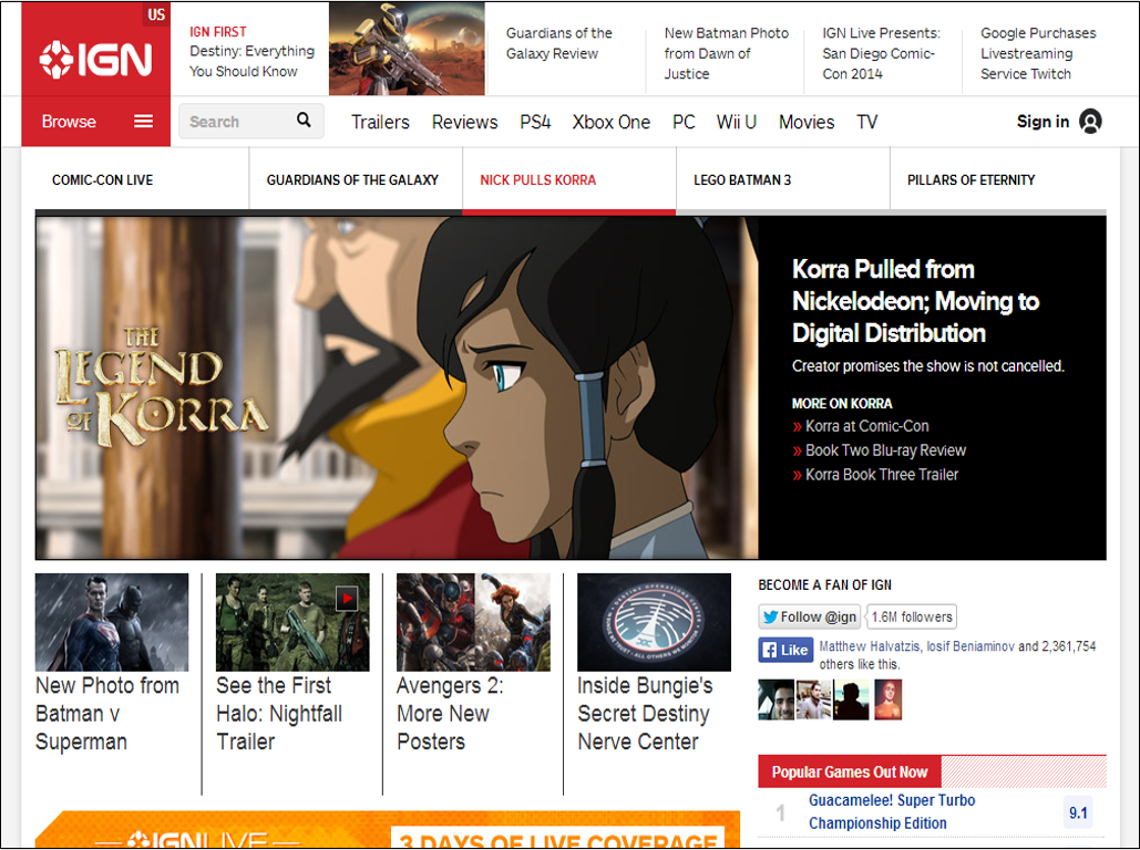 avatarlegends:  Korra making the headlines.   
