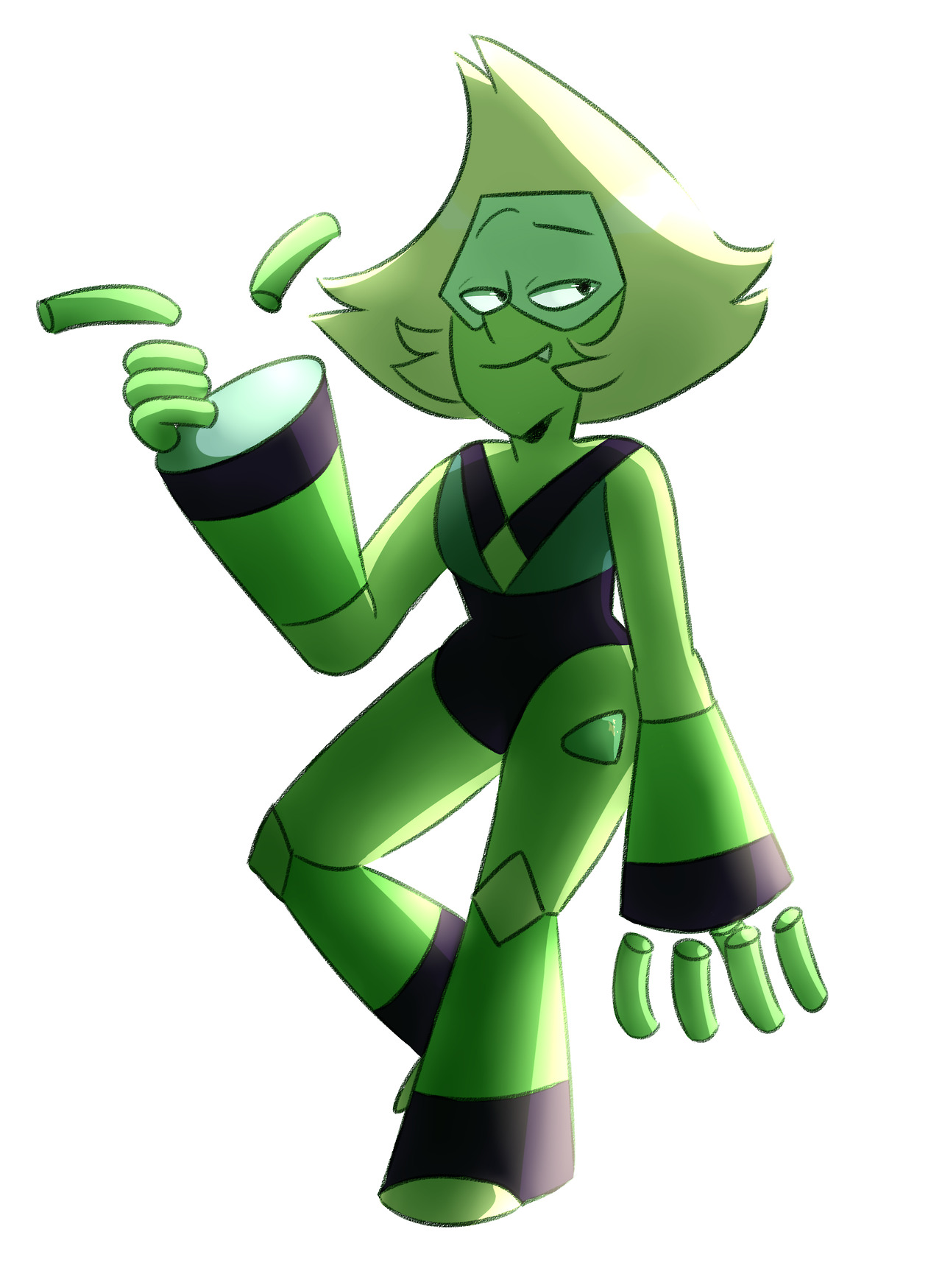 ice-cream-cats:i started drawing @drawbauchery‘s peridots a while back but i only
