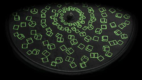laughingsquid:  A Series of Beautiful Embroidered Zoetropes Animated Using Turntables