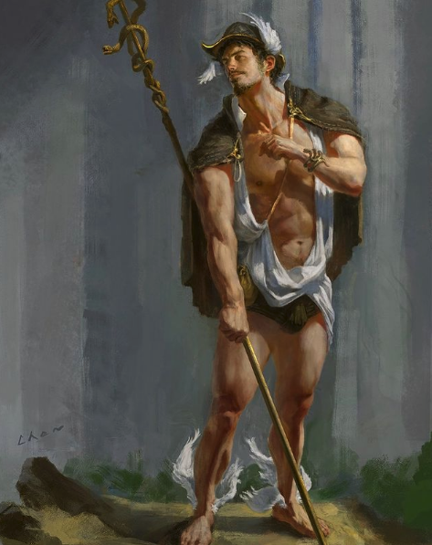 alanspazzaliartist:  Hermes, the messenger of gods by Chens_art.