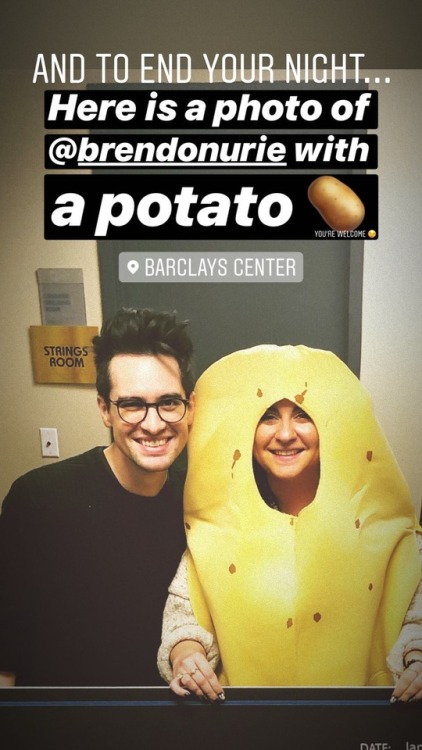 brendonuriesource:Brendon with a fan on barclayscenter instagram story - January 17, 2019