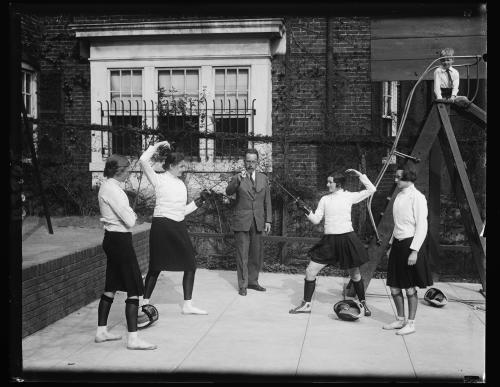 historylover1230: These Washington society girls will compete for fencing title of the District of C
