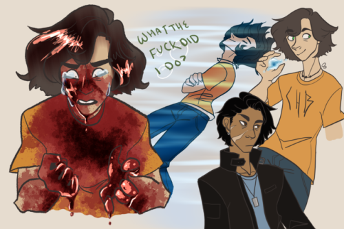 so! here i am, and here’s some poseidon nicos, with a bonus hades percy for good measure. (he looks 