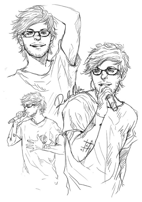 rosketch: Thank you singapore, thank you Louis, thank you Lord for Louis Tomlinson in glasses, white