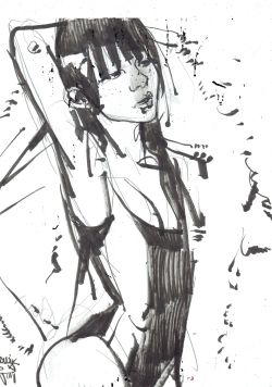 terbywonder:  hattie watson qwik sketch foto by nick saurez she is always fun to draw.  thanks terby!