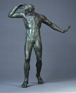 ancientpeoples:  Bronze statue of the satyr