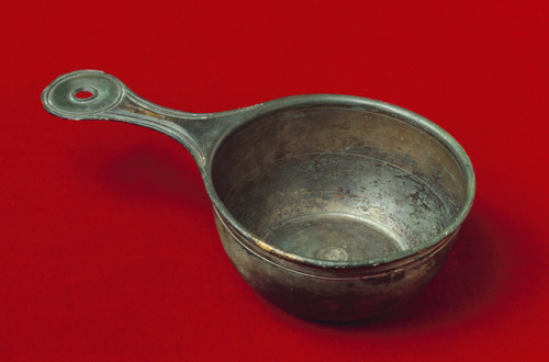 Roman wine ladle, The ladle was originally made in the 1st century in Capua region. Afterwards it wa