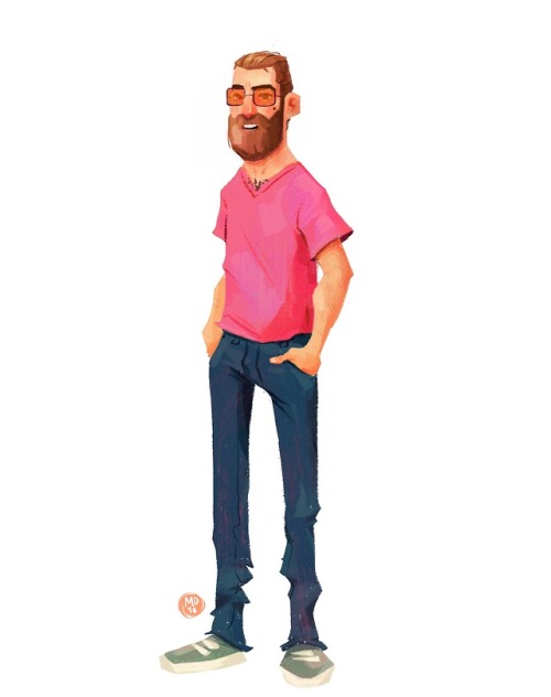 here’s another dude I drew recently to try out Max Ulichney’s Procreate brushes. fo