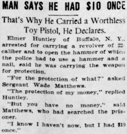 yesterdaysprint:  St. Louis Post-Dispatch, Missouri, September 30, 1907   You still have people like this around, except if the cops encounter them now they shoot to kill and don’t stop to see if the pistol fires.  