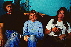missworldz:  We told him (Dave Grohl) that if he didn’t join the band we would kill him. Now he’s still living in fear, a perpetual state of being kidnapped all the time. And we make him buy us drinks. -Krist Novoselic 