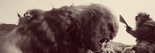 Bombur, Bifur, and Bofur vs orcs (looks like someone is still a little hungover)