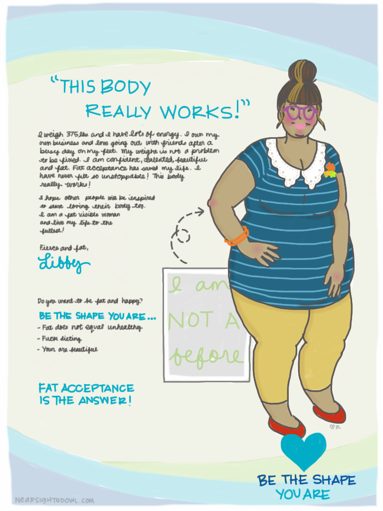 ok2befat:  badhairdayscarves:Happy being fat!  Very happy. &lt;3 