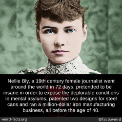 mindblowingfactz:  Nellie Bly, a 19th century