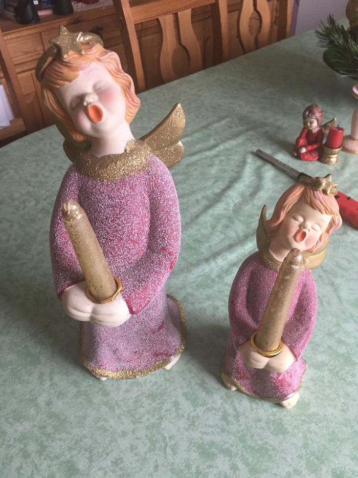duckandorpenguin:  klubbhead: angelsandtaints: Fucked up Christmas decorations  Tis