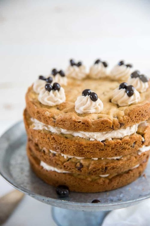 foodffs:Chocolate Chip Cookie Cake with Mocha ButtercreamFollow for recipesIs this how you roll?