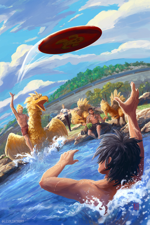 “CATCH!”My piece for Summer Memories FFXV zine! Finally up!