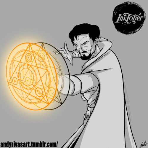 andyrivasart:Last one of Inktober 2016. Doctor Strange *so excited* :D
