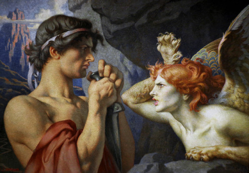 aqua-regia009: Oedipe et le Sphinx / Oedipus and the Sphinx (1903)by François-Émile Ehrmann