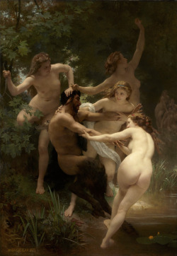 paintingses:  Nymphs and Satyr by William